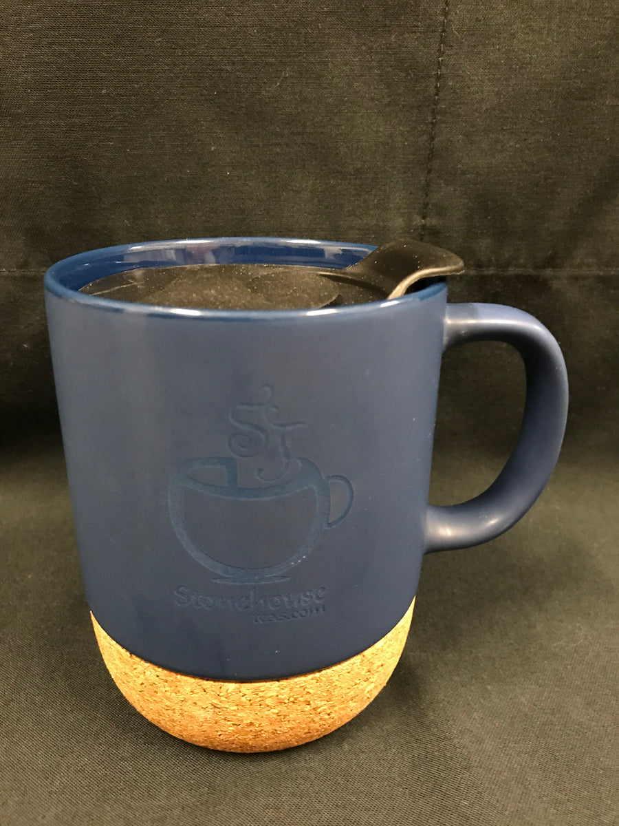 Ceramic Travel/Desk Mug - Blue