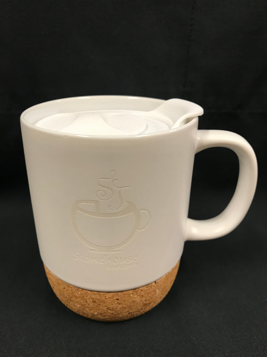 Ceramic Travel/Desk Mug - White