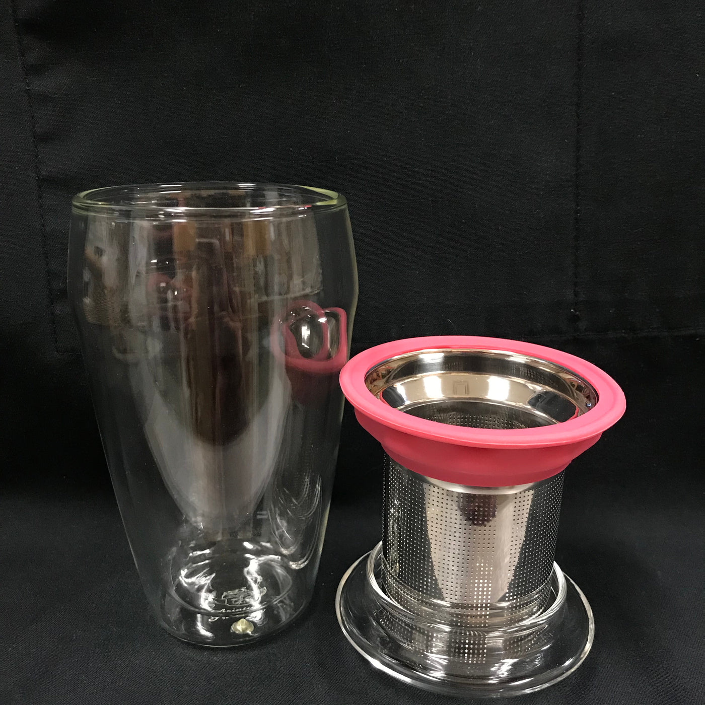 Glass Double Wall infuser mug
