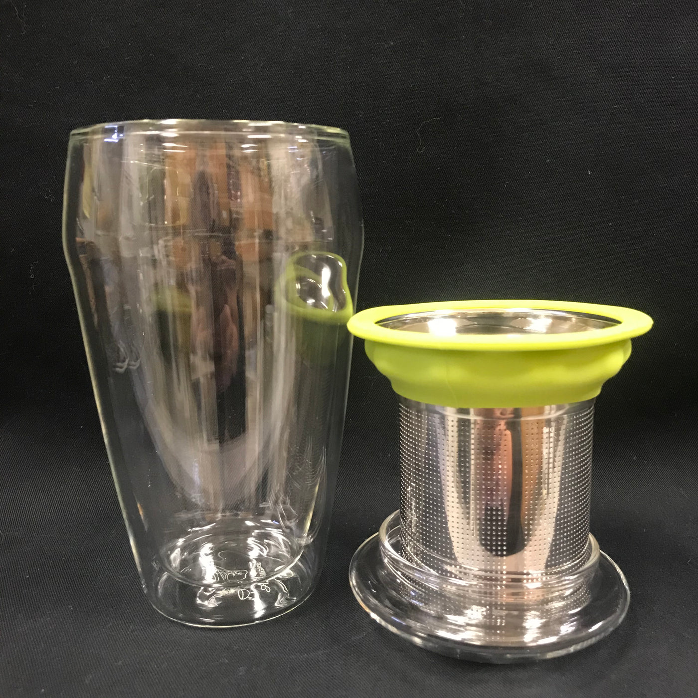 Glass Double Wall infuser mug