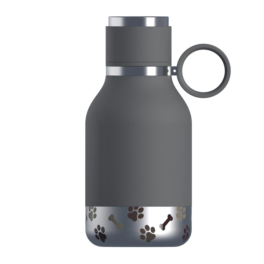 Dog Bowl Water Bottle - grey