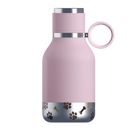 Dog Bowl Water Bottle - pink